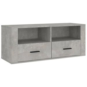 vidaXL Comodă TV, gri beton, 100x35x40 cm, lemn prelucrat