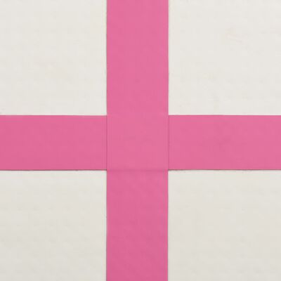 vidaXL Saltea gimnastică gonflabilă cu pompă, roz, 60x100x15 cm, PVC