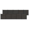 vidaXL Set de Gard 10 buc. 1737 x 186 cm WPC și Aluminiu Negru