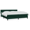 vidaXL Pat box spring cu saltea, verde &icirc;nchis, 180x220 cm, catifea