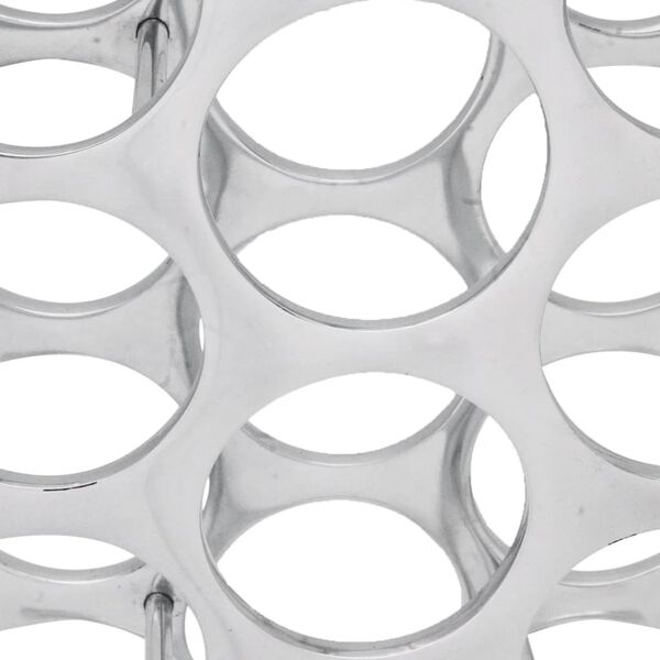 vidaXL Raft pentru vin, aluminiu, argintiu, pentru 27 sticle