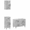 vidaXL Set de cabinet pentru baie cu 3 piese HAARLEM Gri Beton