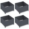 vidaXL Margine pentru gazon 4 pcs 60 x 60 x 35 cm Oțel Antracit