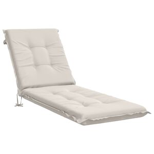 vidaXL Perna pentru Șezlong GEMERT 100% Polyester Alb 190 x 50 x 9 cm