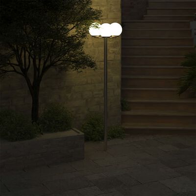 vidaXL Lampă de grădină cu stâlp, 3 lămpi, 220 cm