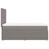 vidaXL Pat box spring cu saltea, gri taupe, 80x200 cm, textil