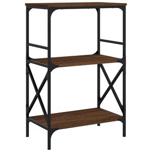 vidaXL Bibliotecă 3 niveluri, stejar maro 59x35x90,5cm, lemn prelucrat