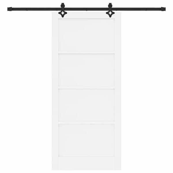 vidaXL Ușă glisantă ORKDAL Alb 93 x 211 cm Lemn de pin masiv