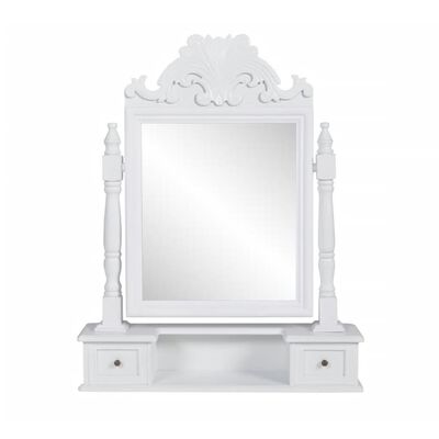 vidaXL Masă de machiaj cu oglindă mobilă dreptunghiulară, MDF