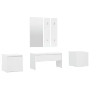 vidaXL Set de mobilier pentru hol, alb, lemn prelucrat