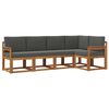 vidaXL Set de canapele de exterior 5 buc. Natural și Antracit