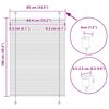 vidaXL Jaluzea plisată gri deschis 85x100cm Lățime țesătură 84,4 cm
