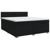 vidaXL Pat boxspring cu saltea Negru 180 x 200 cm Țesătură
