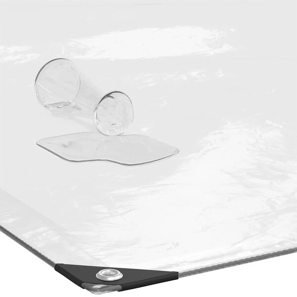 vidaXL Prelata transparenta cu ochiuri 8x10 m polietilena