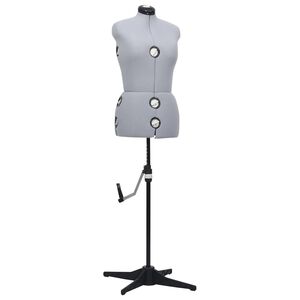 vidaXL Formă pentru rochie femeie reglabilă gri, dimensiune M 40-46