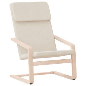 vidaXL Scaun de relaxare, crem, material textil