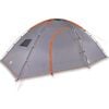 vidaXL Cort de camping pentru 8 persoane, gri și portocaliu, impermeabil