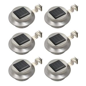 vidaXL Lămpi solare de exterior cu LED, 6 buc., alb, 12 cm, rotund