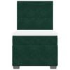 vidaXL Pat box spring cu saltea, verde &icirc;nchis, 100x200 cm, catifea