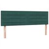 vidaXL Pat box spring cu saltea, verde &icirc;nchis, 140x220 cm, catifea