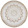 vidaXL Covor din iută &icirc;mpletită cu imprimeu, 240 cm, rotund