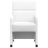vidaXL Scaune de dining cu roți cu roți 2 pcs Alb 58 x 65 x 98 cm