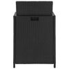 vidaXL Set mobilier de exterior cu perne, 5 piese, negru, poliratan