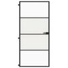 vidaXL Ușă de interior negru 93x201,5 cm sticlă securiz./aluminiu slim