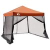 vidaXL Set Cort pentru Camping cu acoperiș 2 pcs Gri și Portocalie
