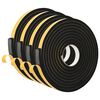 vidaXL Bandă din spumă autoadezivă 4 buc. Negru 20mm x 5m Spumă CR