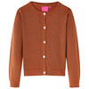vidaXL Cardigan tricotat pentru copii, coniac, 140