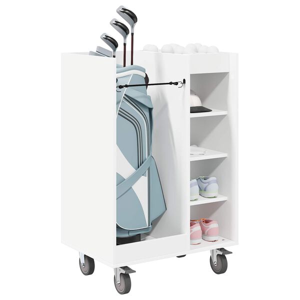 vidaXL Dulap Golf cu roata Simplu Alb 65 x 45 x 98 cm