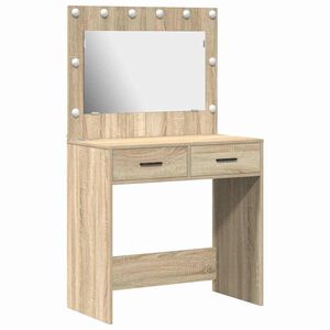 vidaXL Masă de Machiaj Stejar Sonoma 78,5 x 41 x 135 cm Lemn prelucrat