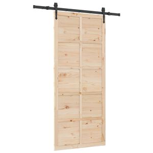 vidaXL Ușă glisantă natural 80 x 208 cm Lemn masiv de pin