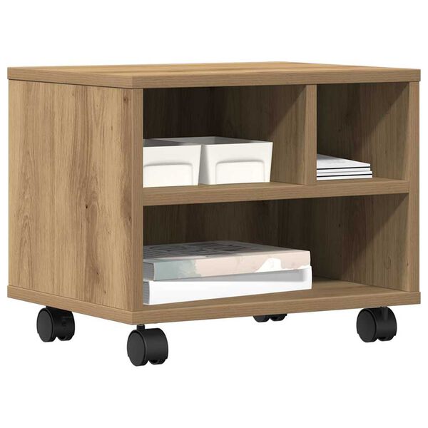 vidaXL Suport pentru imprimantă Stejar Artizanal 41 x 32 x 34,5 cm