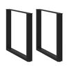 vidaXL Picioare de masă în formă de U, 2 buc., negru, 90x(72-73) cm, oțel