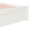 vidaXL Cadru de pat Super King, alb, 180x200 cm, lemn masiv
