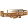 vidaXL Set de canapele de exterior 5 pcs natural Lemn Solid de Acacia
