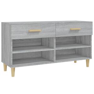 vidaXL Pantofar, gri sonoma, 102x35x55 cm, lemn compozit