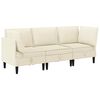 vidaXL Set de mobilier pentru living 3 buc. Crem Țesătură