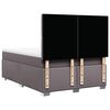 vidaXL Pat box spring cu saltea, gri, 160x200 cm, piele ecologică