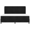 vidaXL Pat cu arcuri cu saltea cu headboard Negru 200 x 200 cm Catifea