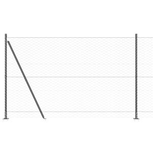 vidaXL Gard hexagonal cu bază din beton 100 x 1,5 m Gri Plasă