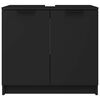 vidaXL Dulap de baie, negru, 64,5x33,5x59 cm, lemn compozit