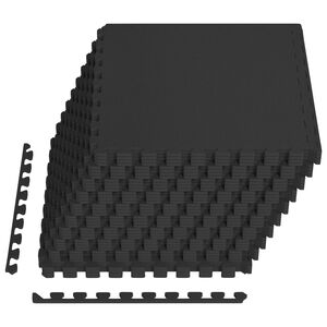 vidaXL Covor de bazin pentru piscină 40 buc. Negru 14,4 m&sup2; Spumă EVA