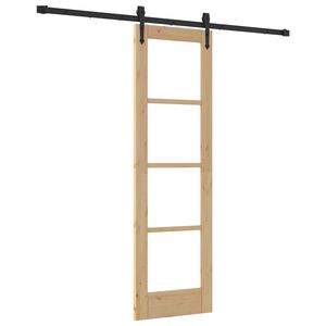 vidaXL Ușă glisantă 61 x 198,5 cm Lemn masiv de pin și sticlă