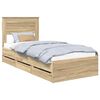 vidaXL Cadru de pat Stejar Sonoma 90 x 200 cm Lemn Ingineresc
