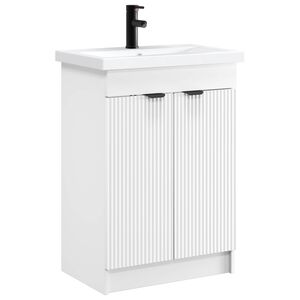 vidaXL Set de mobilier pentru baie Alb 56 x 37,5 x 81 cm
