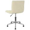 vidaXL Scaune de bucătărie pivotante, 2 buc., crem, catifea