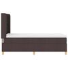 vidaXL Pat cu arcuri cu saltea cu headboard Maro 90 x 200 cm țesătură